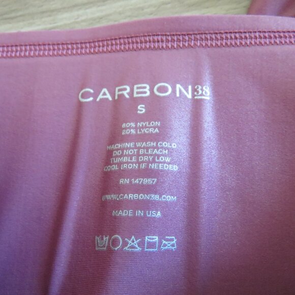 CARBON38 High Rise 7/8 Leggings Takara Shine in Azalea Dusky Pink - Size S - Picture 14 of 14
